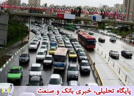 ترافیک سنگین در بزرگراه های شمالی تهران