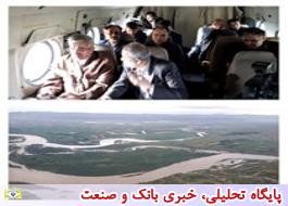 بازدید هوایی وزیر نیرو از سدهای کرخه، دز، گتوند و مسجدسلیمان