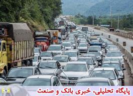 ترافیک در مسیرهای خروجی مازندران سنگین است