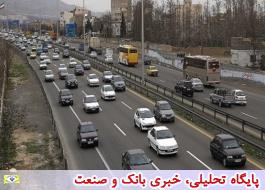 بیشترین تردد خودرو بین قزوین و تهران