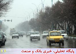 بارش باران در جاده های هشت استان کشور