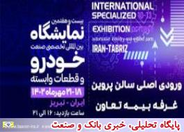 حضور بیمه تعاون در بیست و هفتمین نمایشگاه بین المللی تخصصی صنعت خودرو تبریز