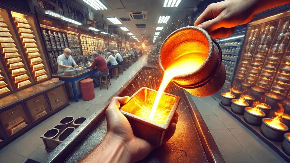 اطمینان از طلای آب شده